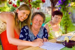 family signing a will